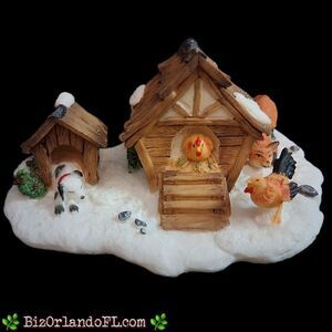 VINTAGE: O'Well Santa's Workbench Collection Chicken Coop Accessory (circa 2002)